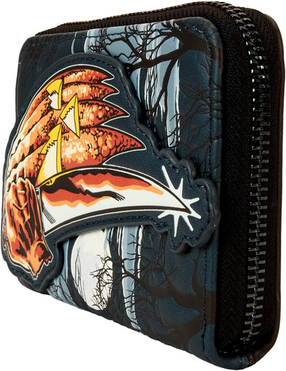HOTLoungefly Halloween Michael Myers Jack-O'-Lantern Glow Zip Around Wallet