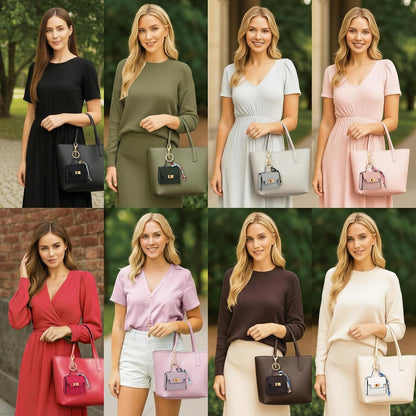 HOTLiliaafar 8 Pcs Mini Backpack Keychain Mini Coin Purses for Women Cute PU Leather Makeup Bag with Keychain Pocket Card Holder (8 Colors)