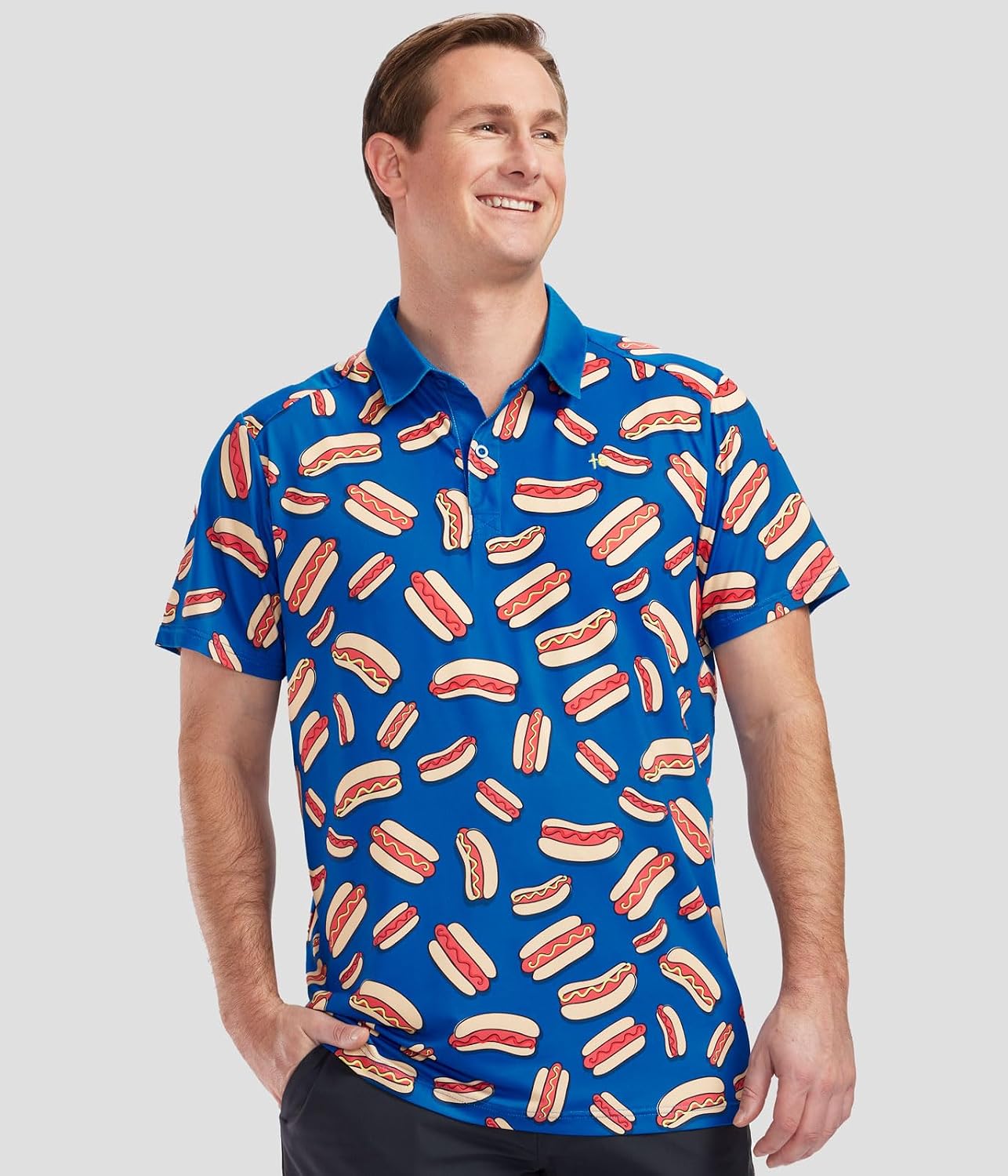 HOTTipsy Elves Men’s Golf Polo Shirt - Moisture Wicking, Stretch Fabric, Athletic Fit - Performance Polo