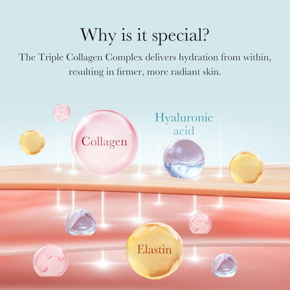 HOTmedicube Triple Collagen Cream - Hydrating & Firming Moisturizer with Hyaluronic Acid, Premium Elastin, Shea Butter - Wrinkle Care & Boosts Elasticity - Korean Skincare, 1.69 oz