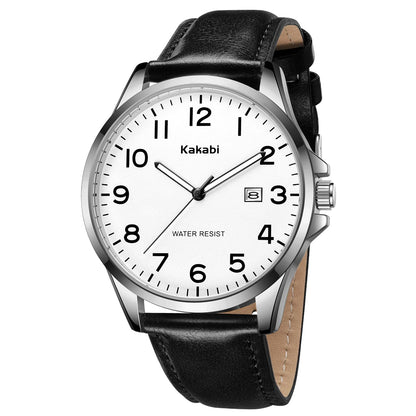 HOTWatch for Men, Fashion Minimalist Wrist Watch Waterproof Quartz Analog Date with Leather Strap