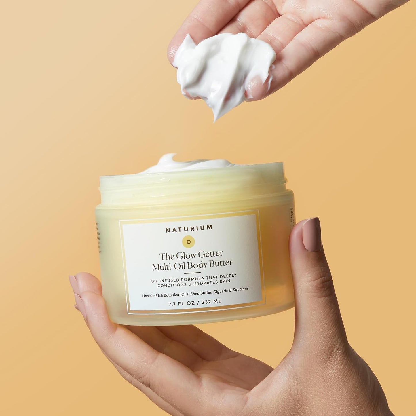 HOTNaturium The Glow Getter Whipped Multi-Oil Body Butter, Firming Cream & Body Moisturizer with Shea Butter, 7.7 fl oz
