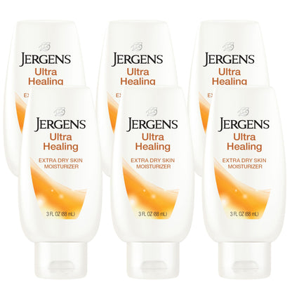 HOTJergens Ultra Healing Dry Skin Lotion, Hand and Body Moisturizer for Quick Absorption into Extra Dry Skin with Hydralucence Blend, Vitamins C, E and B5, White, 32oz