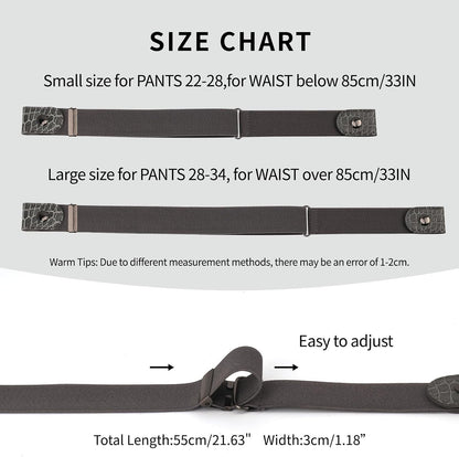 HOT3 Pieces No Buckle Elastic Stretch Belts for Men and Women, Comfortable Invisible Belts for Jeans Pants