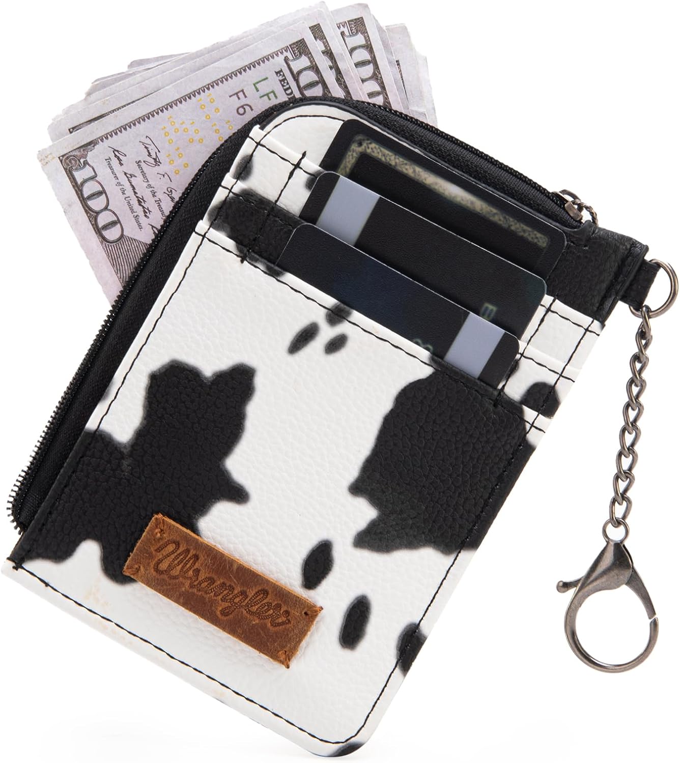 HOTMontana West Wrangler Cow Print Wallets for Women Boho Western Card Holder WG133-W005BK