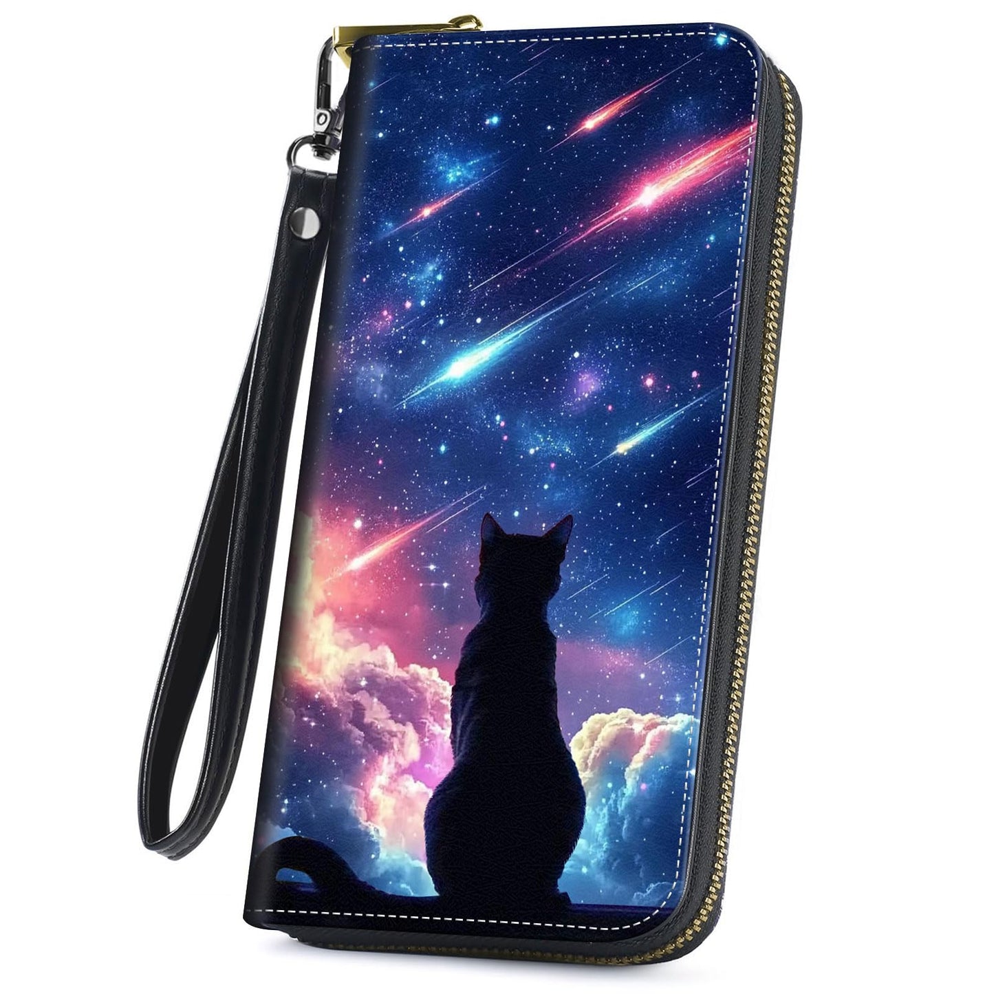 HOTCute Wallets for Women Girls, Large Capacity PU Leather RFID Blocking Clutch Purse with Wristlet