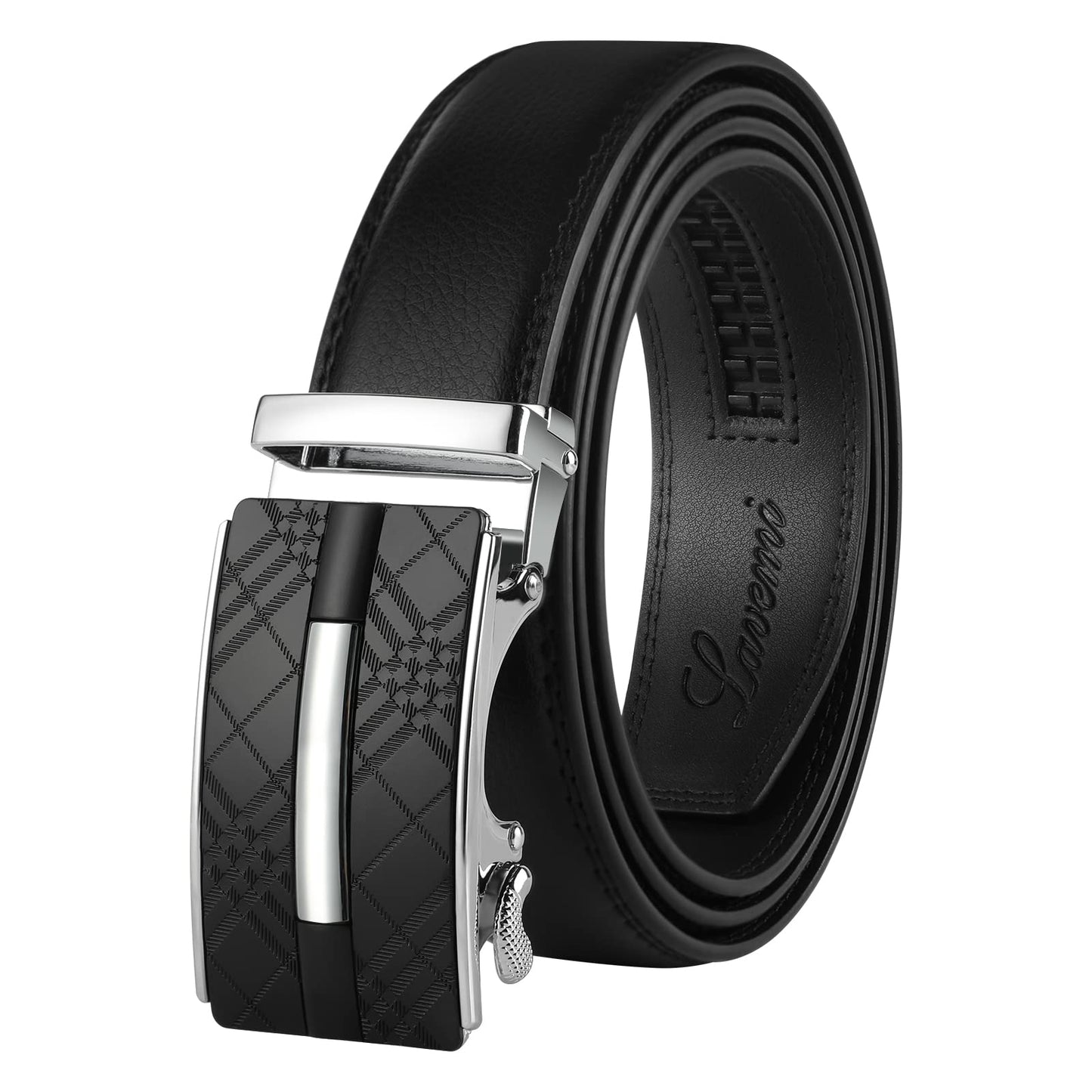 HOTLavemi Men's Real Leather Ratchet Dress Casual Belt, Cut to Exact Fit,Elegant Gift Box
