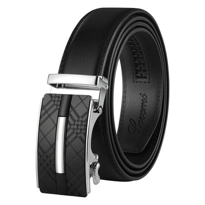 HOTLavemi Men's Real Leather Ratchet Dress Casual Belt, Cut to Exact Fit,Elegant Gift Box