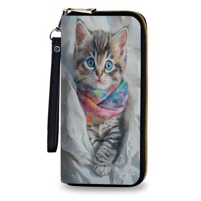 HOTWomen's Wallet Leather Credit Card Holder with RFID Blocking Cool Rooster Clutch Travel Purse Large Capacity with Zip and Wristlet