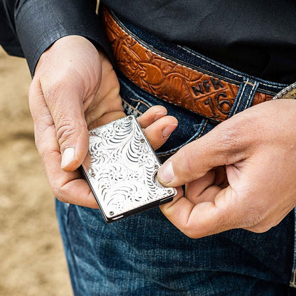 HOTMontana Silversmiths Made in the USA Western Lifestyle Credit Card & Cash Case (Montana Classic)