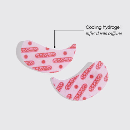 HOTTopicals, Faded Brightening Under Eye Masks, Depuffs & Brightens, Set of 6 | Patches Hydrate & Cool, Reduce Dark Circles & Fine Lines, Kojic Acid, Caffeine, Niacinamide