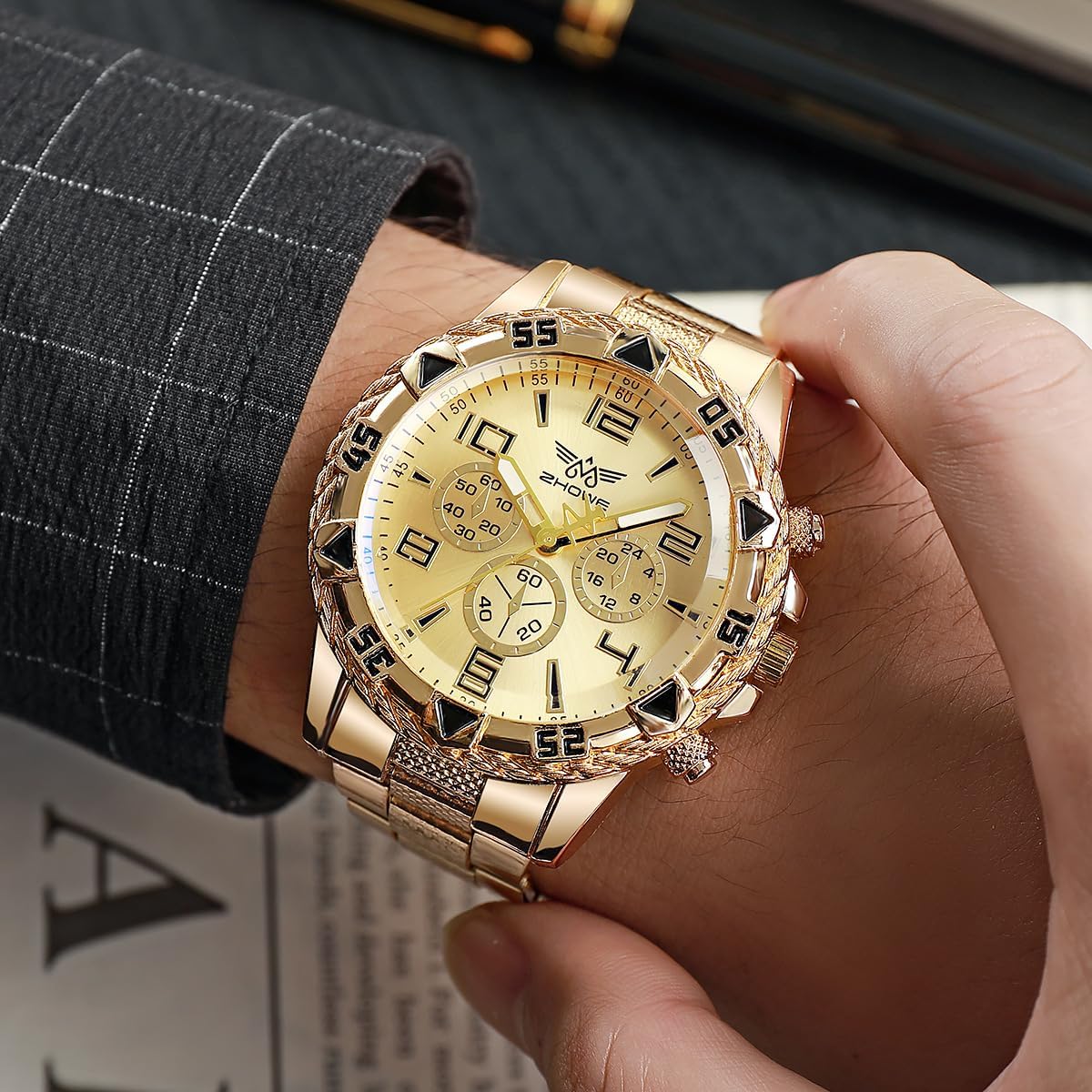 HOT4 pcs Classics Business Watches for Men Big Face Men’s Watch Wholesales Analog Quartz Wristwatch