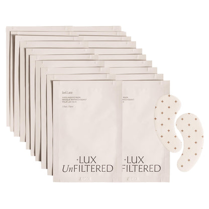 HOT+ Lux Unfiltered Iced Latte Cooling Under Eye Patches - Anti-Slip Caffeine Infused Korean Eye Mask - Reduces Puffiness, Brightens & Hydrates - Niacinamide & Hyaluronic Acid - Vegan - 10 Pairs