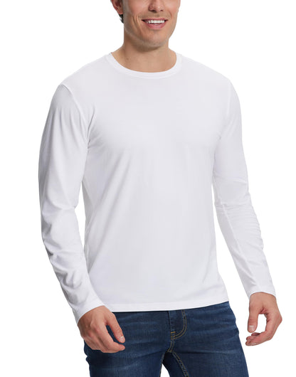 HOTPioneer Camp Mens Bamboo Shirts Ultra Soft Plain Tshirts for Men Cooling Crew Neck Casual Basic Tee Shirt Undershirt