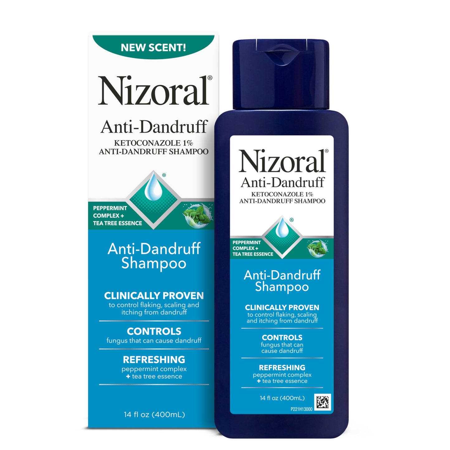 HOTNizoral Anti-Dandruff Shampoo with 1% Ketoconazole, 14 Fl Oz, Fresh Scent, Anti Fungal Shampoo