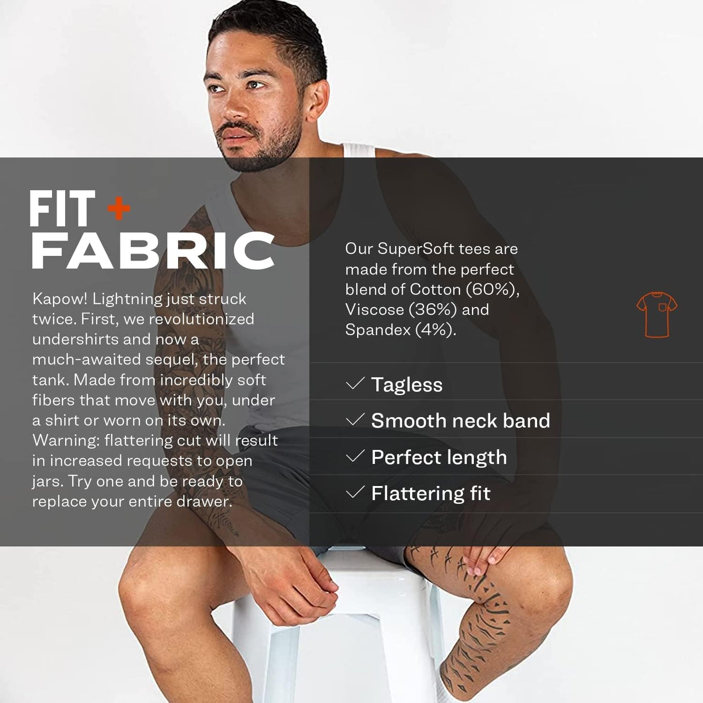 HOTPair of Thieves Men Super Soft Tank Top | Undershirt for Men | Soft, Breathable, Cotton Blend Fabric | Layering & Daily Wear