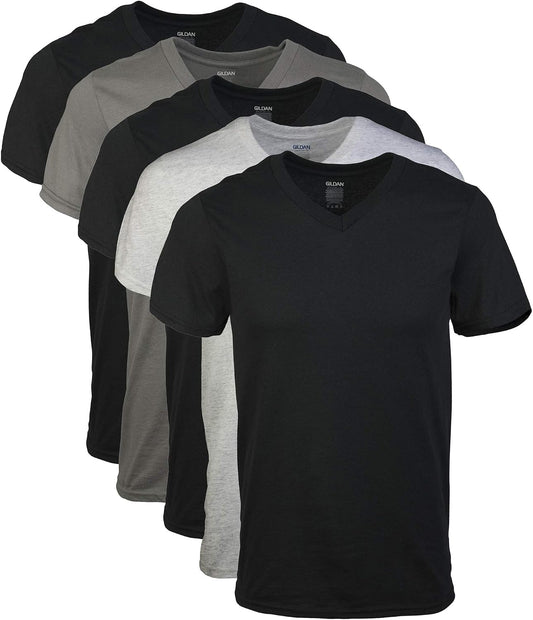 HOTGildan Men's V-Neck T-Shirts, Multipack, Style G1103