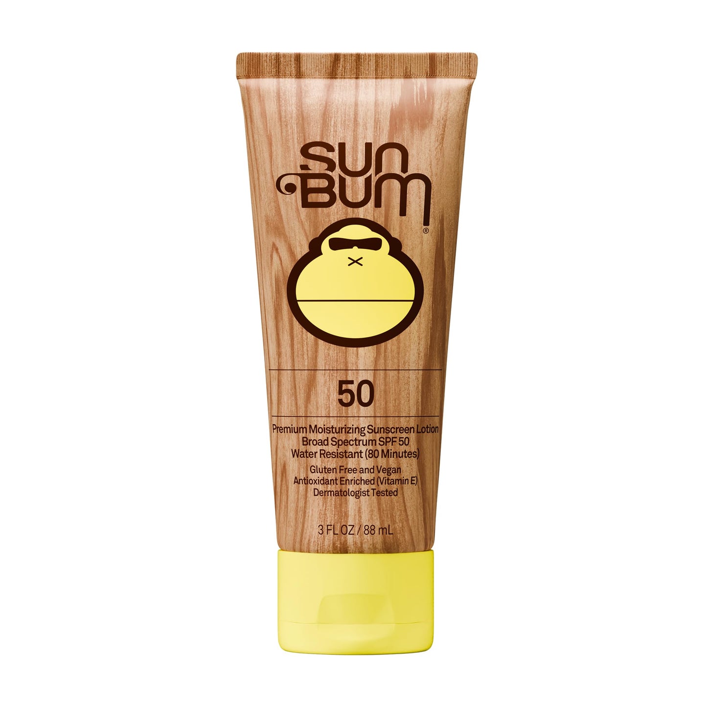 HOTSun Bum Original SPF 50 Sunscreen Body Lotion - Broad Spectrum Moisturizing Sunscreen with Vitamin E - Hawaii 104 Act Compliant (Made without Octinoxate & Oxybenzone) - 8 oz