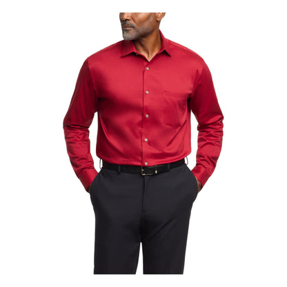 HOTVan Heusen Men's Dress Shirt Regular Fit Ultra Wrinkle Free Flex Collar Stretch Solid