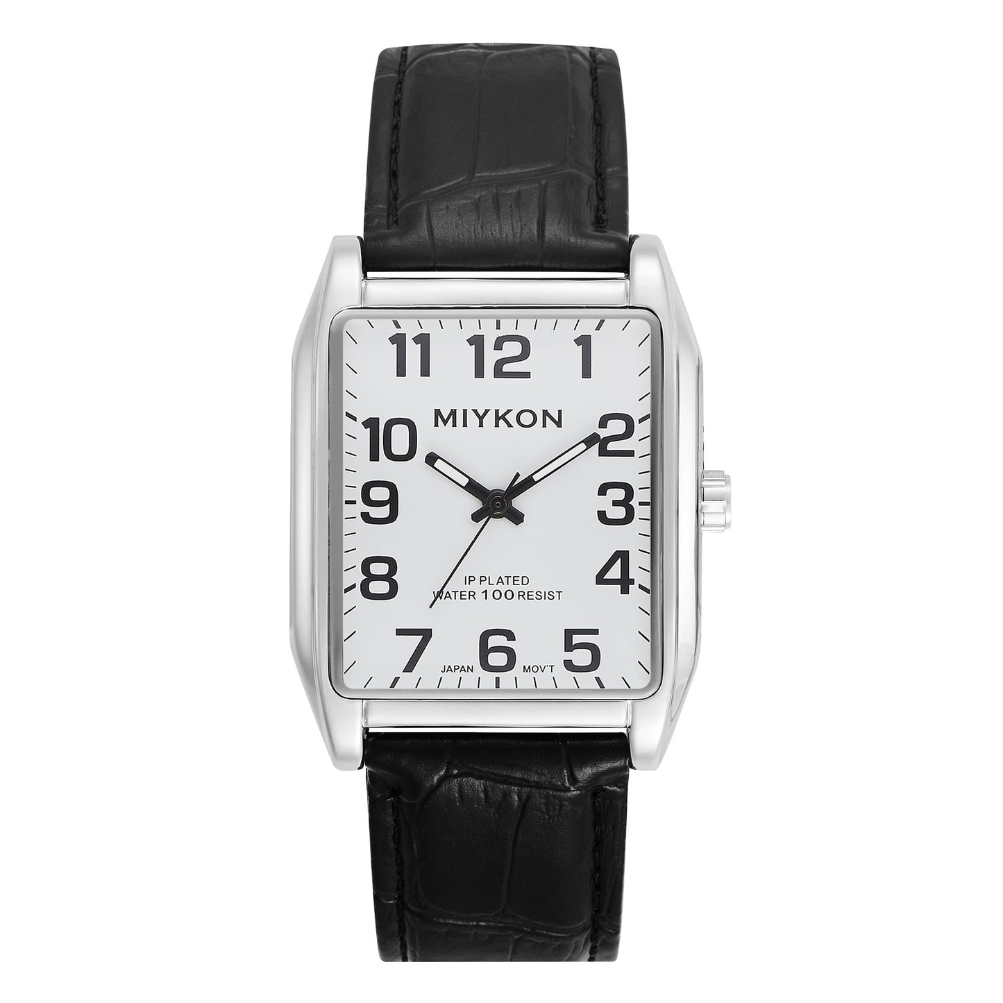 HOTMiykon Vintage Watches for Men – Classic Tank Square Analog Watch with Genuine Leather Wrist Strap, Mens Dress Watches – Japanese Quartz, Waterproof to 100ft
