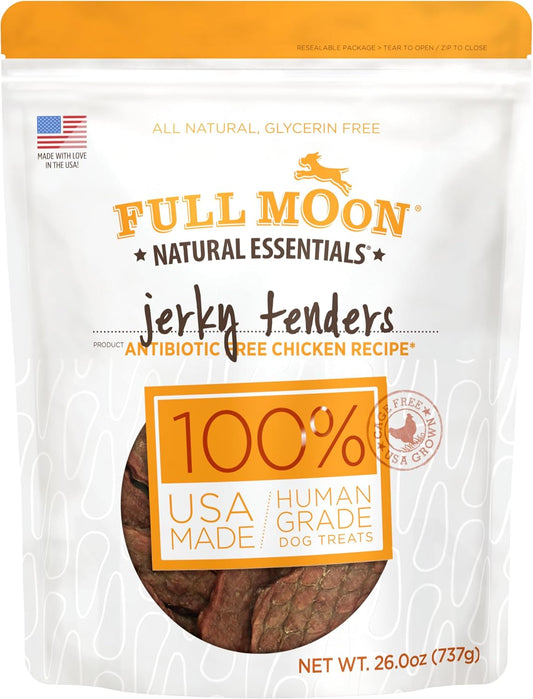 HOTFull Moon Chicken Jerky Tenders Healthy All Natural Dog Treats Human Grade Made in USA 26 oz