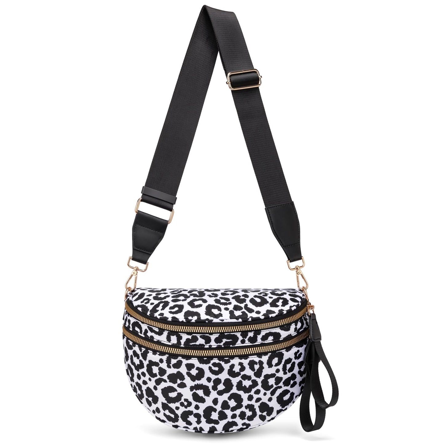 HOTPure Colour Crossbody Bum Bags for Women Spacious Checkered Cross body Bag Nylon Trendy Fanny Pack for Travel