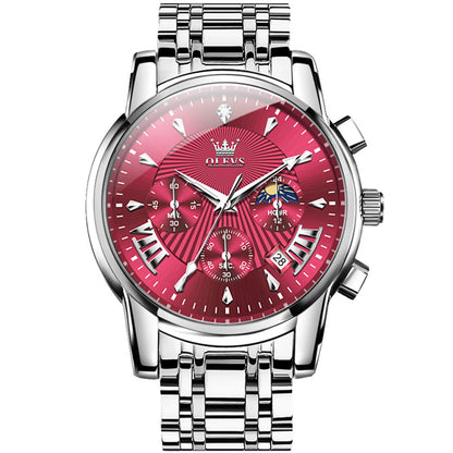 HOTOLEVS Watch Men Waterproof Stainless Steel Quartz Chronograph Analog Watch