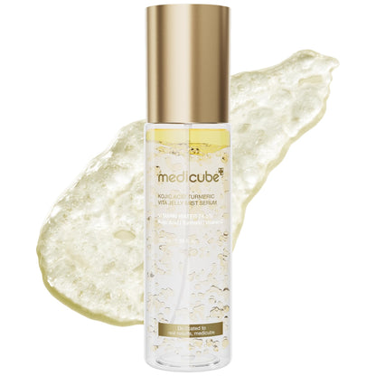 HOTmedicube Jelly Mist Serum with Pink PDRN Collagen, 2.02 fl.oz | Dual-Texture Glow Spray with Niacinamide, Glutathione, Hyaluronic Acid, Ceramide - Hydration, Radiance, Plump-Looking Skin