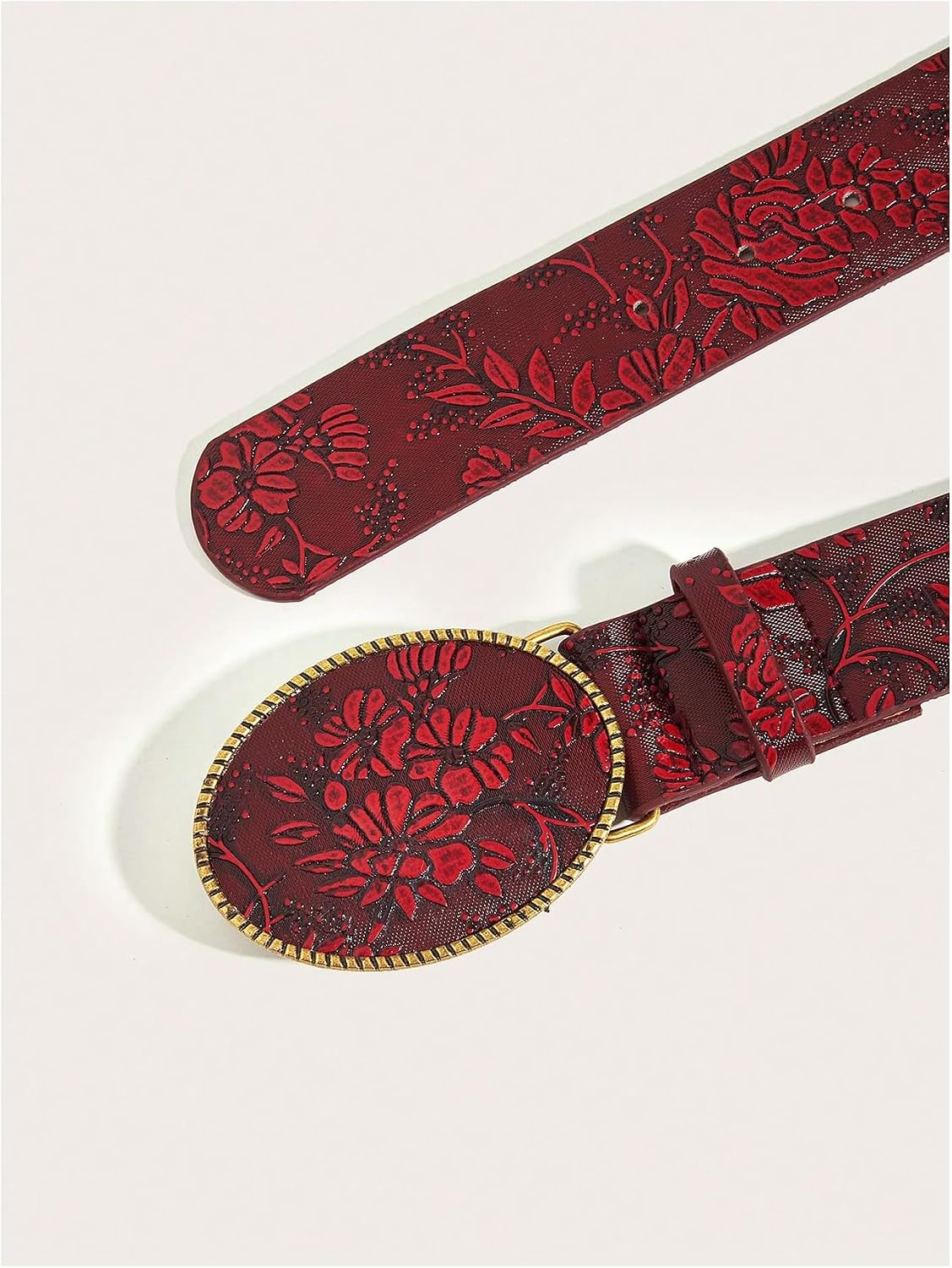 HOTRoseSeek Women's Floral Vintage Western Belts Buckle Cowgirl Belts for Women