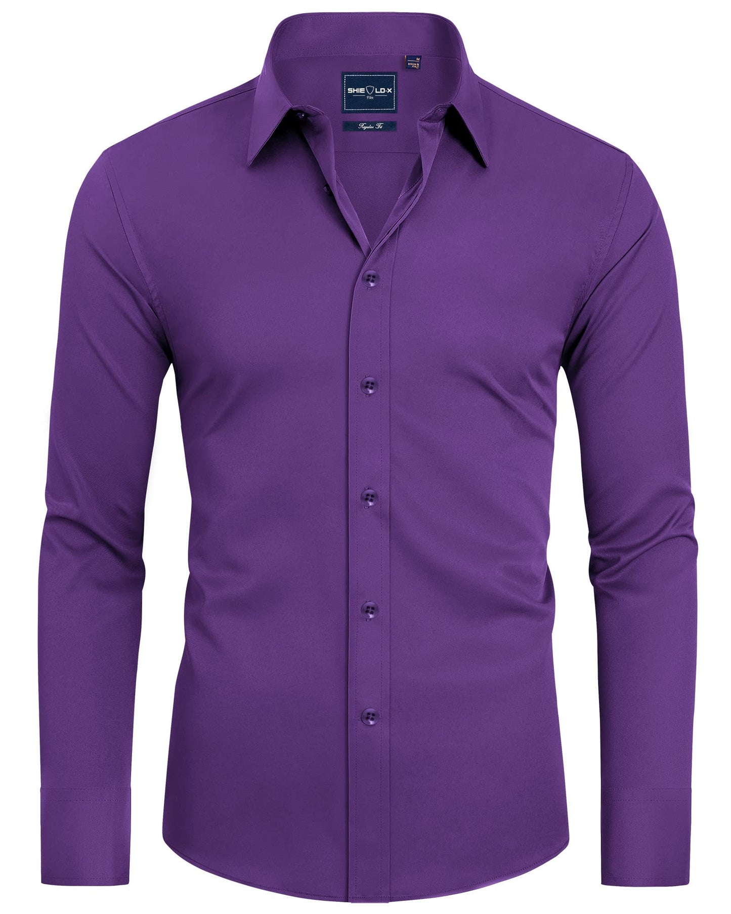 HOTAlimens & Gentle Slim Fit Dress Shirts for Men Long Sleeve Stretch Stain Proof Wrinkle Free Button Down Shirts Formal Shirts