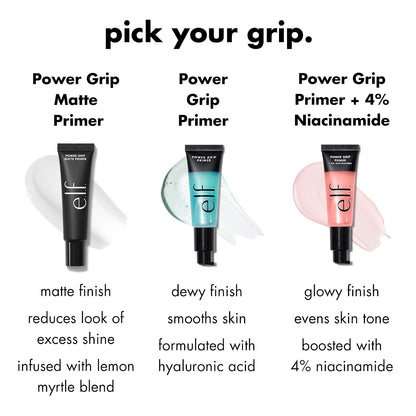 HOTe.l.f. Power Grip Primer + 4% Niacinamide, Gel-Based & Hydrating Face Primer, Helps Visibly Even Skin & Brighten, Grips Makeup, Vegan & Cruelty-Free, 0.811 Fl Oz