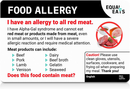 HOTShellfish Allergy Translation Card, 50 Langauges (Polish)