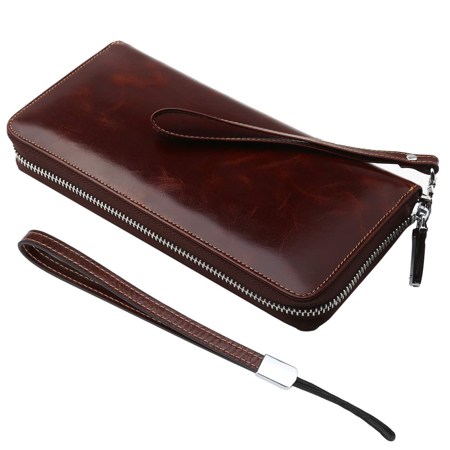 HOTLavemi Small Compact Women Wallet RFID Blocking Genuine Leather Bifold Purse with ID Windows