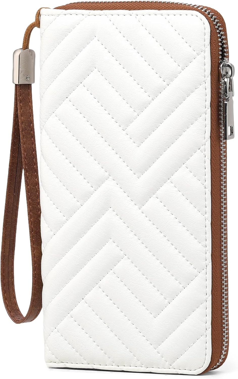 HOTGOIACII Womens Wallet RFID Blocking Leather Large Capacity Long Purse Card Clutch Wristlet