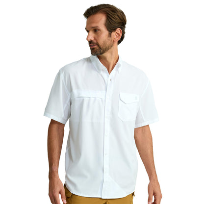 HOTHUK Men's Tide Point Kc Scott Original Artwork Short Sleeve Shirt, Fishing Button Down