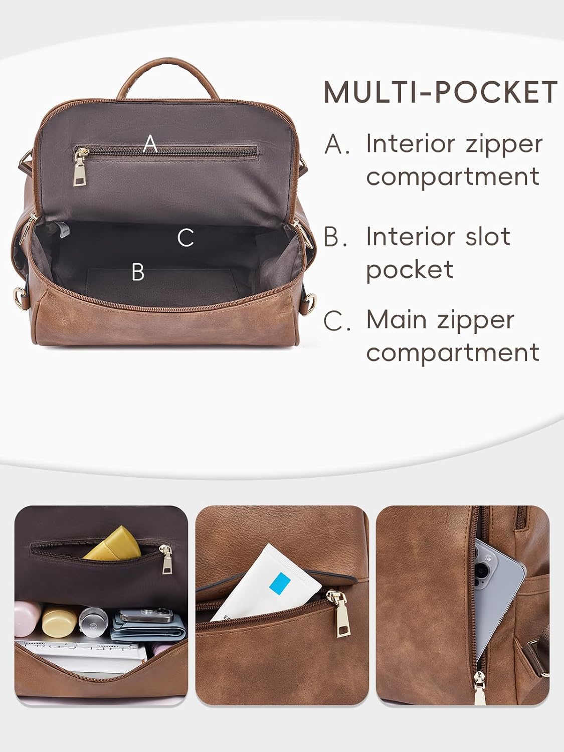 HOTCLUCI Backpack Purse for Women Bundle with Wallets for Women
