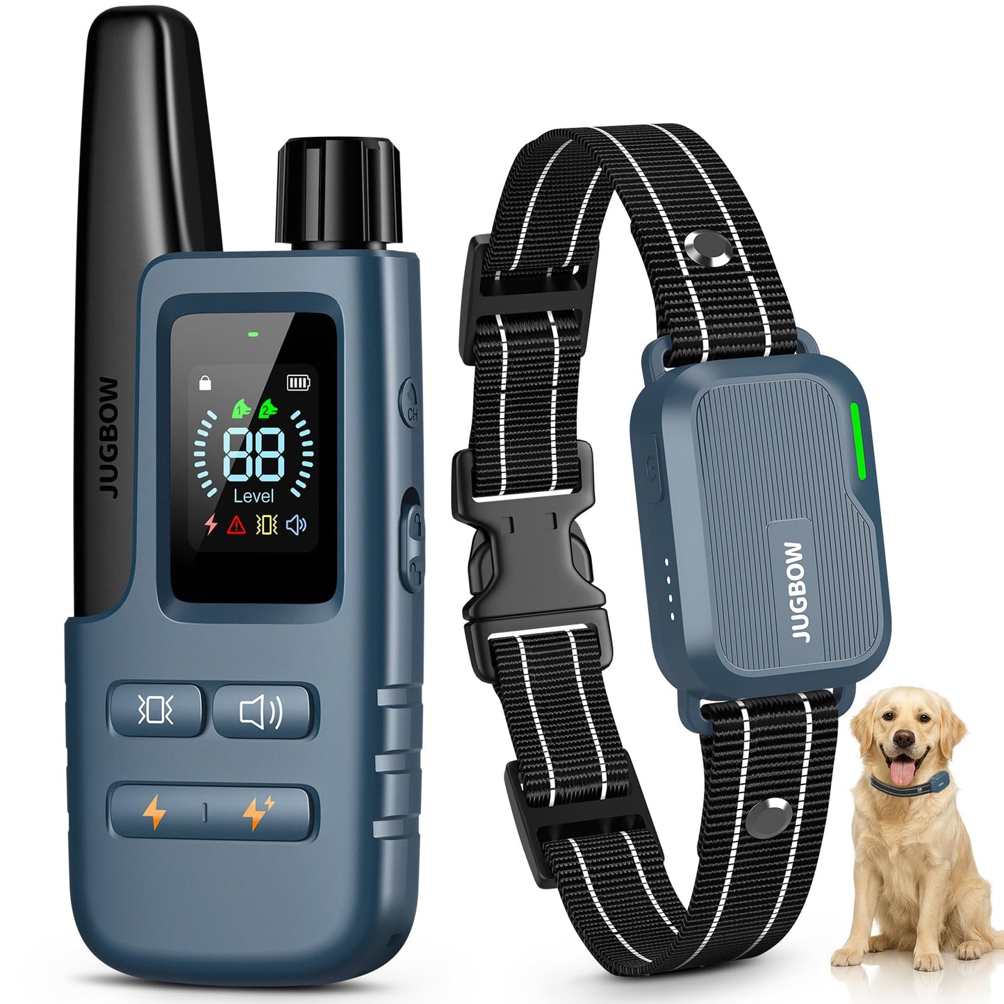 HOTDog Shock Collar - 4500FT Dog Training Collar with Remote, IPX8 Waterproof Electric Dog Collar with 4 Training Modes, Security Lock, Rechargeable eCollar for 10-120lbs Small Medium Large Dogs