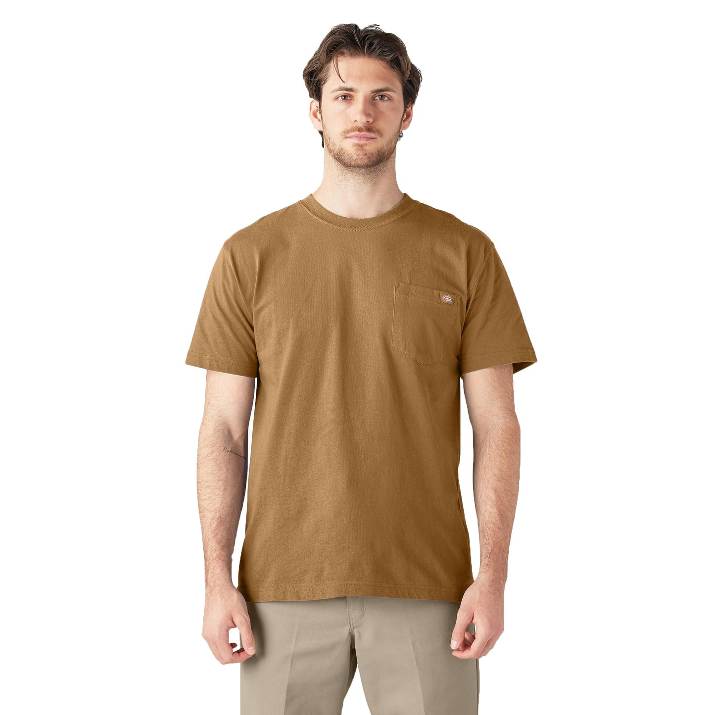 HOTDickies Men's Heavyweight Heathered Short Sleeve Pocket T-Shirt