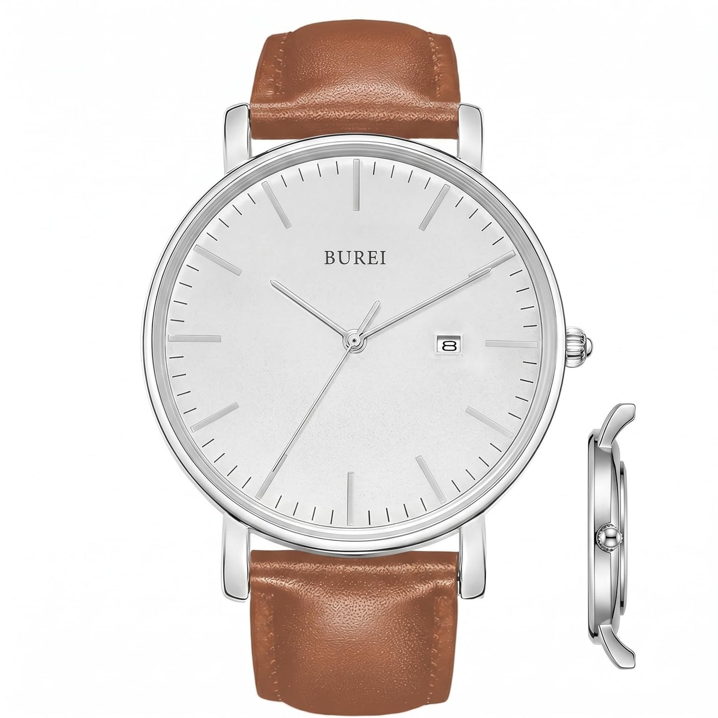 HOTBUREI Men Wrist Watches Fashion Minimalist Thin Analog Quartz Waterproof Watches for Men, Refined Gifts for Men, Boyfriend, Husband, Dad