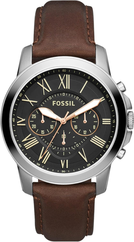 HOTFossil Men's Watch, Grant Quartz Stainless Steel Chronograph Watch for Men