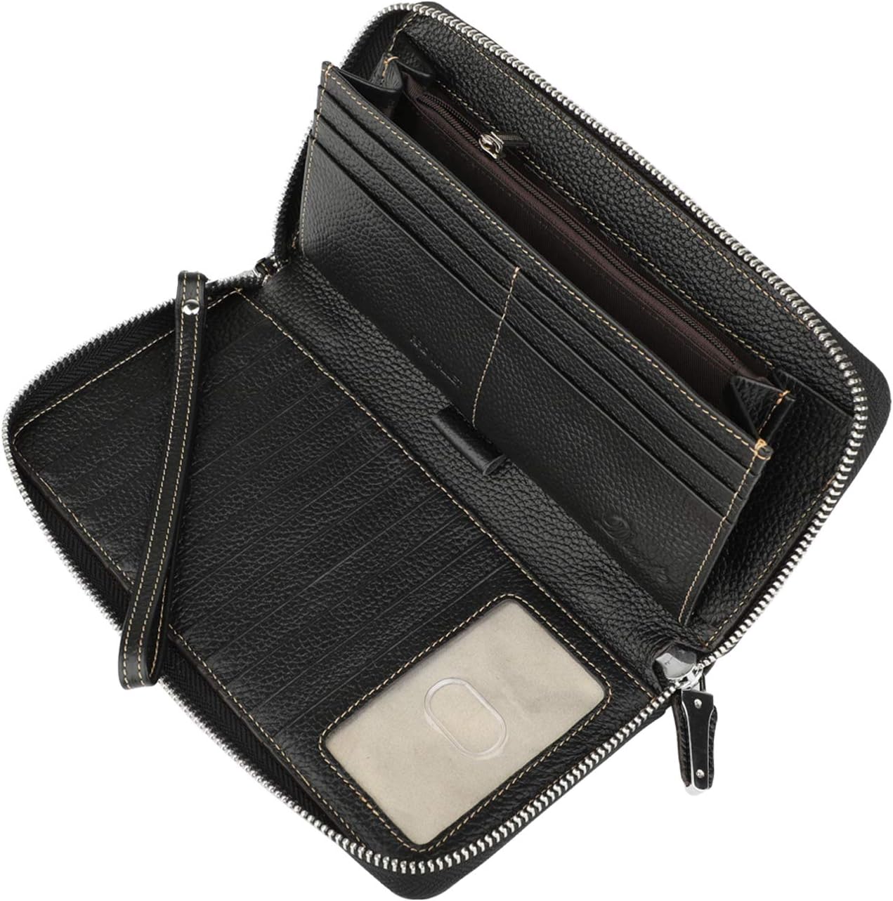 HOTLavemi Small Compact Women Wallet RFID Blocking Genuine Leather Bifold Purse with ID Windows