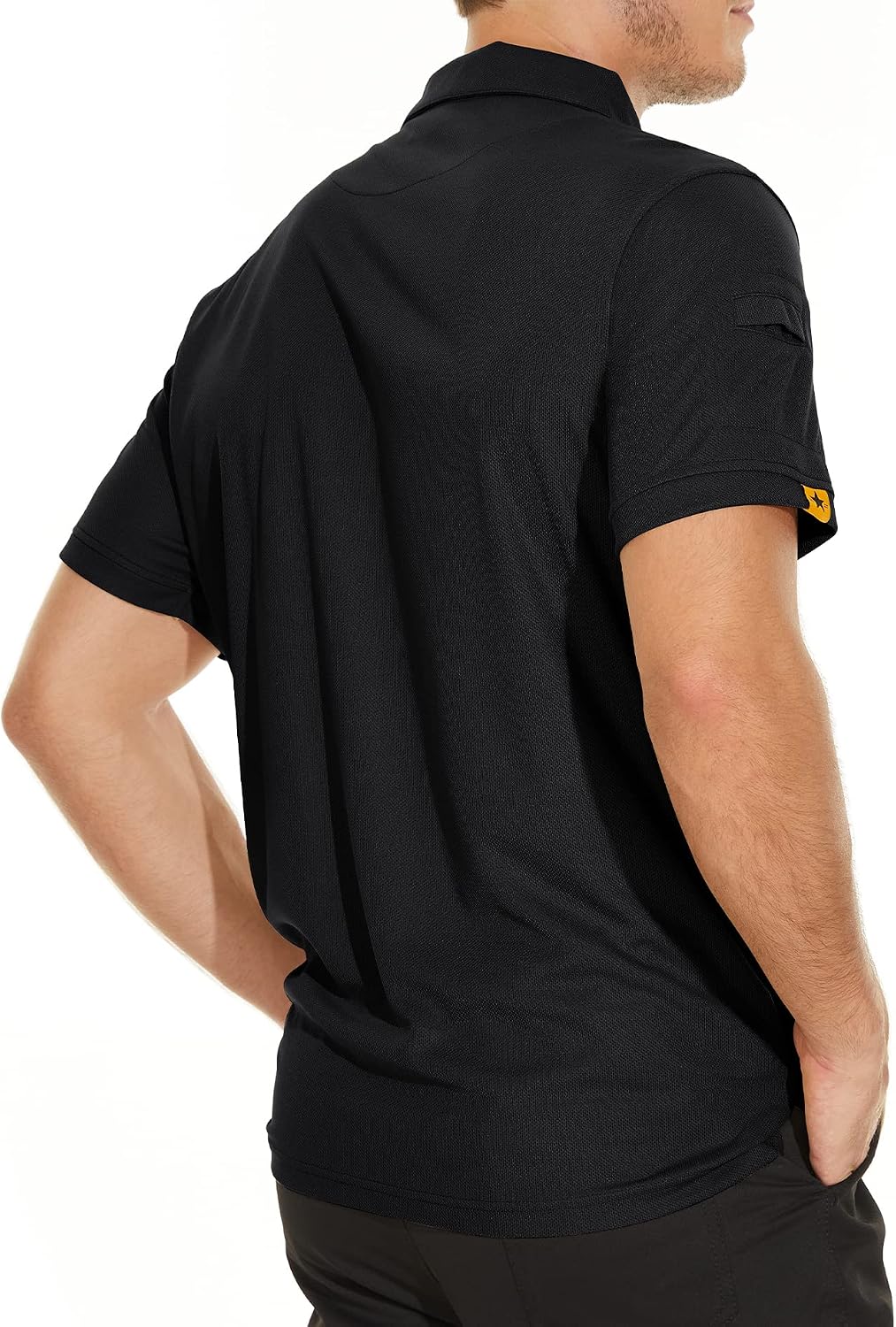 HOTV VALANCH Mens Polo Shirts Short Sleeve Moisture Wicking Golf Polo Athletic Collared Shirt Tennis T-Shirt Tops