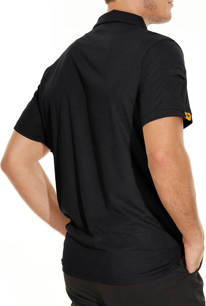 HOTV VALANCH Mens Polo Shirts Short Sleeve Moisture Wicking Golf Polo Athletic Collared Shirt Tennis T-Shirt Tops