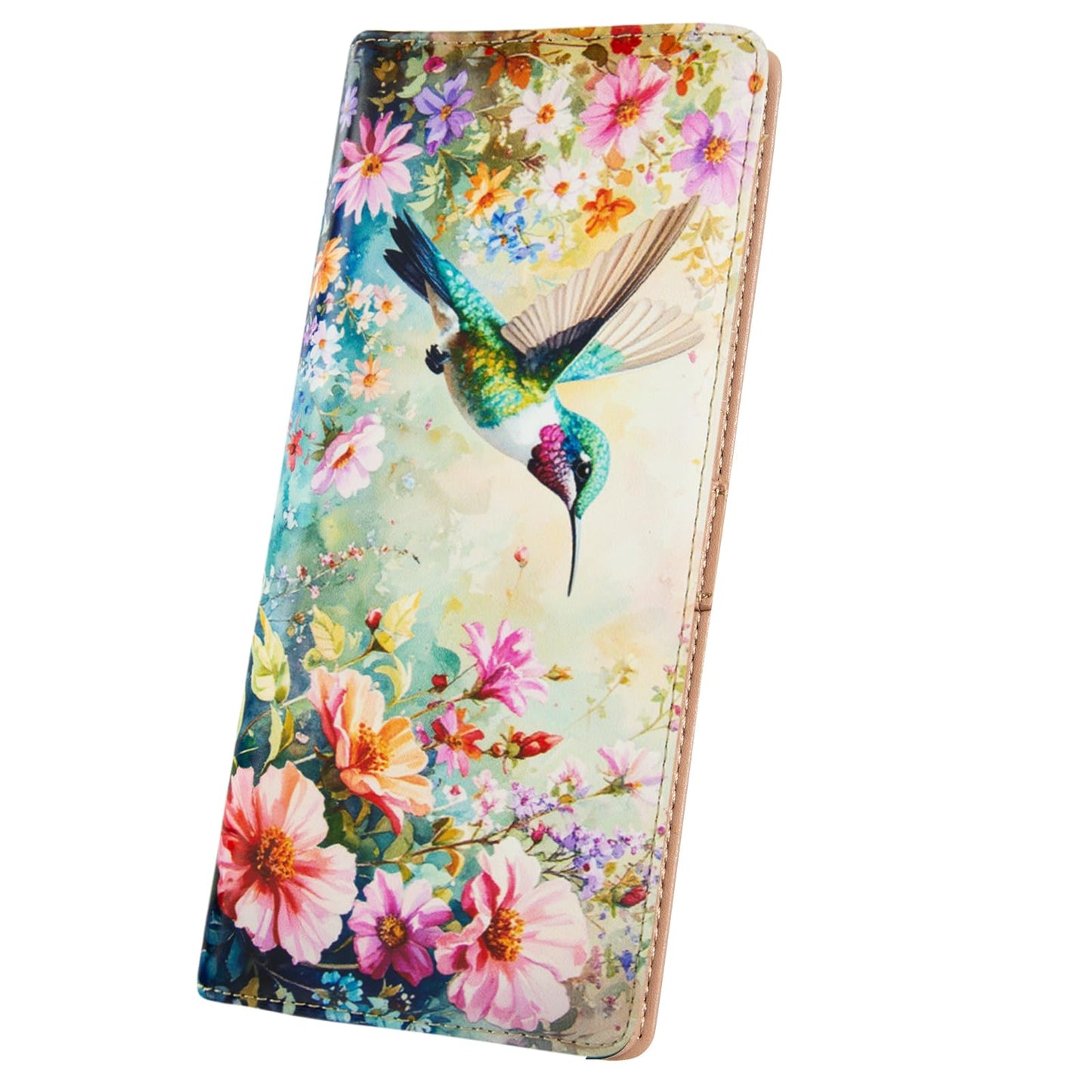 HOTWallets for Women RFID Wallet Cute Girls Ultra Slim Compact Clutch Long Credit Card Holder Floral Travel Wallet personalized Coin Pocket (Rose Skull)