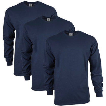 HOTGildan Adult Ultra Cotton Long Sleeve T-Shirt, Style G2400, Multipack