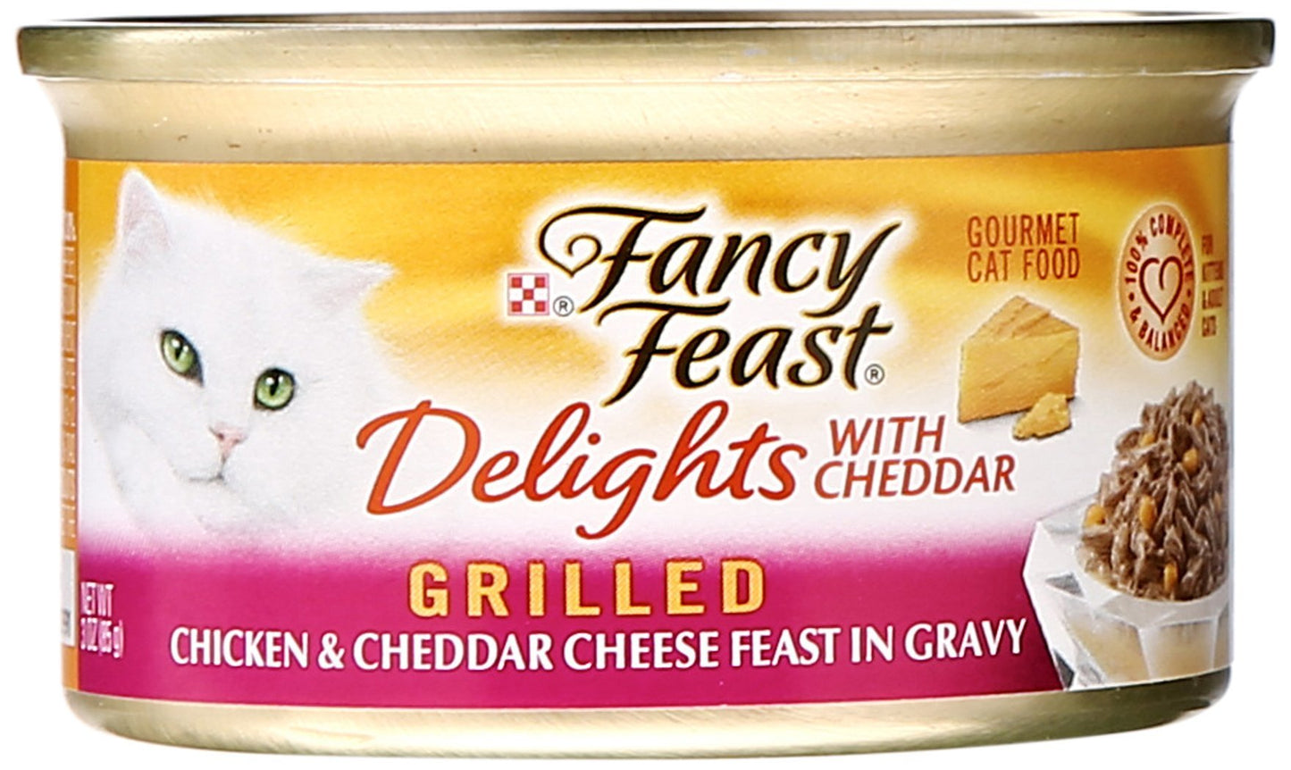 HOTFancy Feast Poultry and Beef Feast Classic Pate Collection Grain Free Wet Cat Food Variety Pack - (Pack of 30) 3 oz. Cans