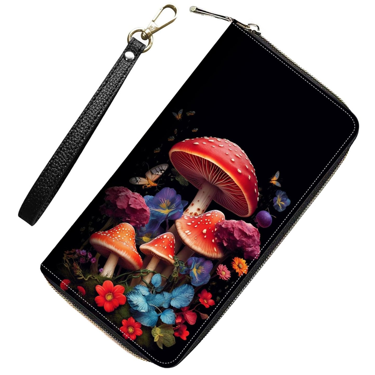 HOTWomens Wallet,RFID Blocking Large Capacity Clutch,Zip Around Leather Purse with 8 Card Slots,Bill Compartments Coin Pocket - Dragon