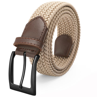 HOTFAIRWIN Men's Golf Belt, Stretch Braided Elastic Woven Casual Jeans Belts 1 3/8" Nylon Web Work Belts for Men