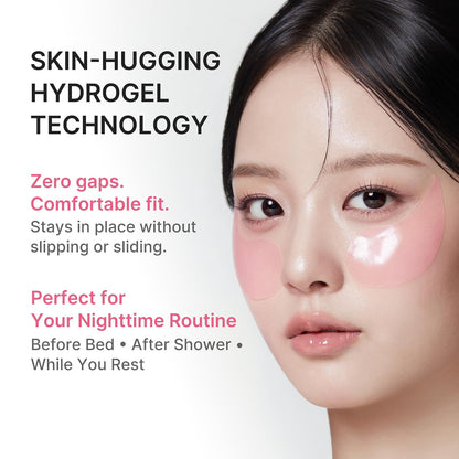 HOTmedicube Eye Patch PDRN Caffeine Collagen | Gel Eye Patches for the appearance of Dark Circles, Undereye Bags | Firming, Age-Defying Care with Retinol, Collagen | Korean Skincare | 30 Pairs