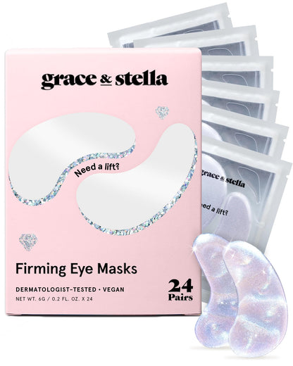 HOTgrace & stella Retinol Under Eye Patches for Puffy Eyes & Dark Circles - Restoring Gel Under Eye Masks with Hyaluronic Acid - Birthday Gifts for Women, Bachelorette Party Favors (Purple, 24 Pairs)